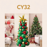 Christmas Balloon Arch + Tree Kit: Candy Cane/Star Foil Décor