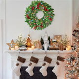 Pre-Lit Christmas Wreath With Led Lights