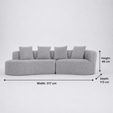 Arco 3 Seater Compressed Sofa