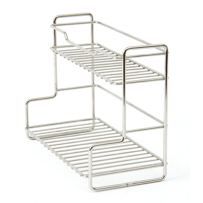 Mini Stainless Steel Kitchen Spice Storage Shelf Bathroom And Toilet Organizer Rack-Silver