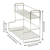 Mini Stainless Steel Kitchen Spice Storage Shelf Bathroom And Toilet Organizer Rack-Silver