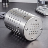 Stainless Steel Double-Tube Cutlery Basket With Storage Rack for Household Kitchen-Silver