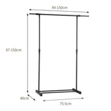 Adjustable Clothes Rack--Back