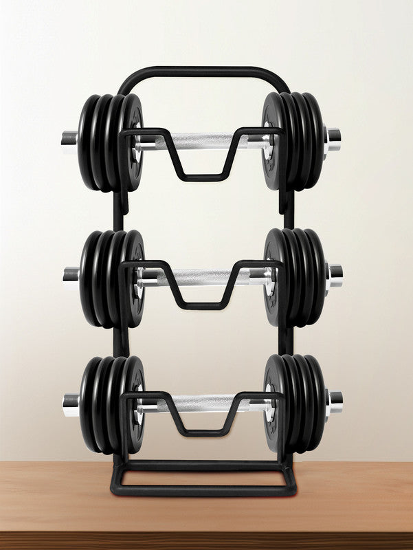 Three-layer Pot Lid Rack Kitchen Countertop Organizer for Cutting Board-Black