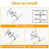 Hardwired Picture Light for Wall Black,14 inch Night Light LED Wall Sconces for Pictures,Dart Board Lights Wall Lights for Dartboard Mirror Frame Gallery