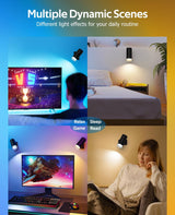 Battery Operated Wall Lights 2 Pack Rechargeable Wall Lights Indoor Touch Dimmable with Remote Control,Magnetic Wall Sconce Lights Battery Black Wireless LED Decor Lighting 3000mAh [Energy Class F]