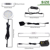 Dimmable LED Under Cabinet Lighting, Counter Showcase Kitchen Lighting Fixtures with 12V Plug in Adapter and Dimmable Wireless Remote Control, 3 Ultra Slim Puck Lights Kit (Warm White2700K)