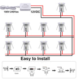 Mini LED Downlights for Ceiling 9 Pack,Cold White 6000K LED Recessed Ceiling Lights Spot Lights for Living Room Bedroom Kitchen Garden [Energy Class E]