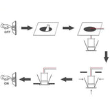 12V Under Cabinet LED Lights 9 Packs of Recessed Mini Downlights for Indoor with Hard Wired Cable and Connectors for Stair Step Furniture Showcase Lighting (Warm White)