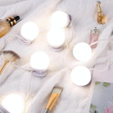 Hollywood LED Vanity Mirror Lights Kit,Stick on Dimmable Makeup Lights, 12V Mirror Lighting Strip Fixture for Vanity Dressing Table Set, Bedroom Wall Lights,CRI>90 (4000K Natural White,10 Bulbs)