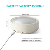 Pack of 6 Under-Unit Lights Kitchen LED Cabinet Lighting Wireless with Remote Control Cabinet Lighting Rechargeable Battery Dimmable Under Cabinet Light for Showcases, Wine Cabinet