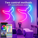 32.8ft LED Neon Rope Lights with APP/Remote Control,Flexible DIY Design,Music Sync Neon Lights for Wall Decor,Outdoor IP67 Waterproof, RGB Rope LED Lights for Bedroom,Livingroom,Gaming,Party