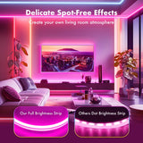 16.4FT Led Neon Rope Lights with APP/Remote Control, Flexible DIY Design, Music Sync Neon Lights for Wall Decor, Outdoor IP67 Waterproof, RGB LED Strip Lights for Bedroom, Living, Gaming, Party