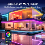 16.4FT Led Neon Rope Lights with APP/Remote Control, Flexible DIY Design, Music Sync Neon Lights for Wall Decor, Outdoor IP67 Waterproof, RGB LED Strip Lights for Bedroom, Living, Gaming, Party