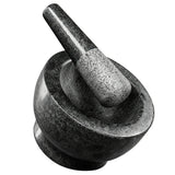 Granite Mortar and Pestle Set, 480ml Heavy Duty Stone Grinder Bowl with 15.5cm Pestle, Dark Grey, Manual Spice Grinder for Guacamole, Salsa, Pesto, Herbs, Spices, Nuts & Seeds