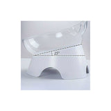 Double Cat Bowls, Orthopedic Pet Bowl Anti-vomiting, Cat Food Bowl Water Bowl Dog Bowl, Angled Cat Bowl Protects the Spine, 15° Inclined Bowl