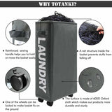 Gray Collapsible Laundry Hamper 22\