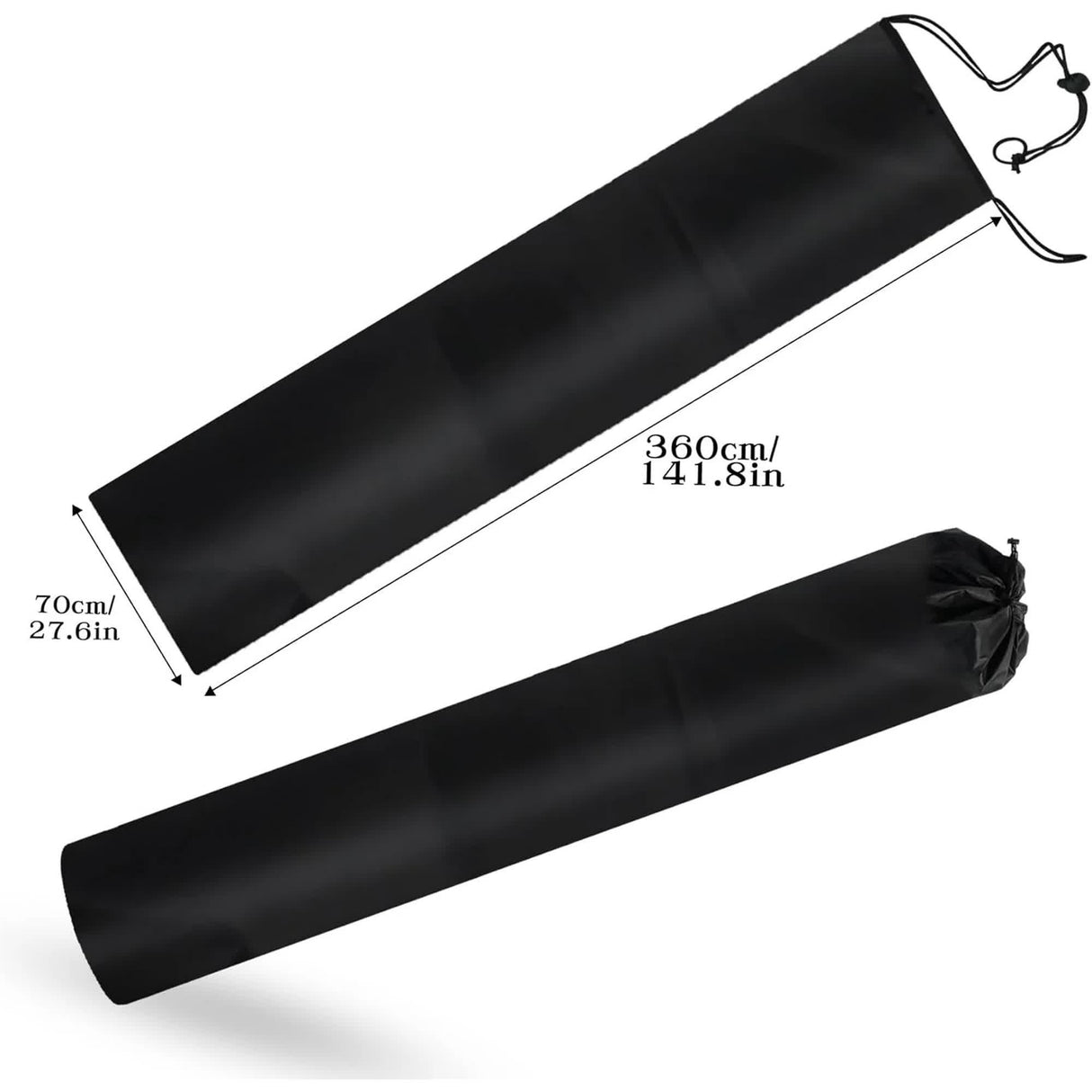Jumbo Rug Storage Bag with 2 Buckle Straps for Tying, Large Drawstring Carpet Bag for Rugs up to 10×14 Ft, Rug Shipping Bags for Rug Moving Storage(28×142 Inch)
