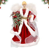 Christmas Tree Angel Tops Decorative Ornaments with White Feather Wings