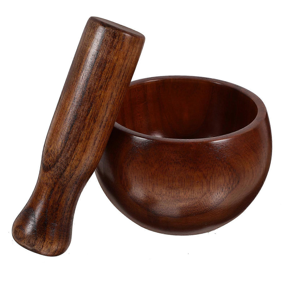 Wooden Mortar Pestle Set, Kitchen Grinding Bowl for Guacamole, MGF, 1 Set