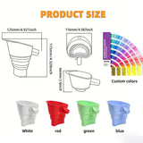 Omoiyari Silicone Flour Funnel for Kitchen Aid Stand Mixer, Food Grade BPA-Free Silicone Funnel with Easy-Pour Attachment Fits KSM150 5-Quart Tilt-Head Mixers, Mess-Free Baking Accessory (RED，Set of 3))