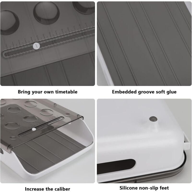 Egg Storage Box Stackable Plastic Egg Container Fridge Egg Storage With Lid Auto Scroll Egg Container For Kitchen