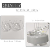 Cat Bowl, 15° Tilting Cat Water Bowl, Automatic Cat Bowl, Cat Feeders And Waterers, Non-Slip Cat Bowl, Cat Bowl