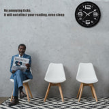 Silent Clock, 30Cm Quartz Silent Clocks, Battery Powered, Modern Style Designed For Home, Office And School (Black)