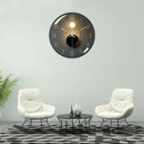 Modern Silent Wall Clock, 30Cm Diameter ROund Digital Quartz Wall Clock, Suitable For Living ROom, Office, Bedroom,