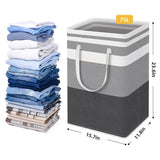 2 Pack Large Foldable Laundry Basket With Easy Carry Handles, Waterproof And Extended Handles For Storing And Carrying