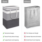 2 Pack Large Foldable Laundry Basket With Easy Carry Handles, Waterproof And Extended Handles For Storing And Carrying
