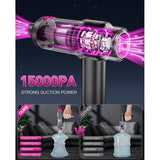 4-In-1 Powerful Cordless Car Vacuum Cleaner, 15Kpa Mini Cordless Handheld Vacuum Cleaner, Dual Filtration System, LED