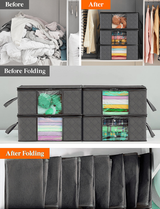 3 Pack 35L Clothes Storage Bag, Foldable Underbed Storage Box, Quilt Storage Cover Closet Organizer, Clear Window In