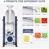 Kitchen Mandoline Safety Slicer Manual Multifunction All Vegetable Cutter Stainless Steel Blade, Julienne, Cubes, Fcoupe