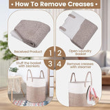 Laundry Basket - 40 X 35 Cm Foldable Storage Baskets - Cotton ROpe Laundry Basket With Handles - Toy Storage Basket -