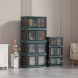 Plastic Storage Box, 32L Foldable Storage Box, With Lid And 4 Stackable Wheels, For Clothes Toys, Kitchen Storage,