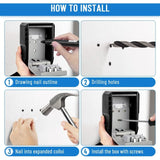 Waterproof Outdoor Security Key Box Key Box Wall Mounted Key Box Large Key Box For Keys, Cards Home Schools Offices