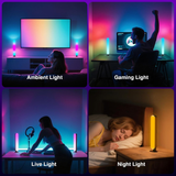 LED Light Bar, Music Sync RGB Light Bar, USB Ambient Lamp, Color Changing Gaming TV Backlight with Remote Control, 15 Dynamic Modes for Room