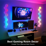 10 Pack Hexagon LED Wall Lights, Smart RGB Honeycomb Lights with APP & Voice Control, Music Sync Modular LED Panels for Gaming Room, Bedroom & Home Theater Decor