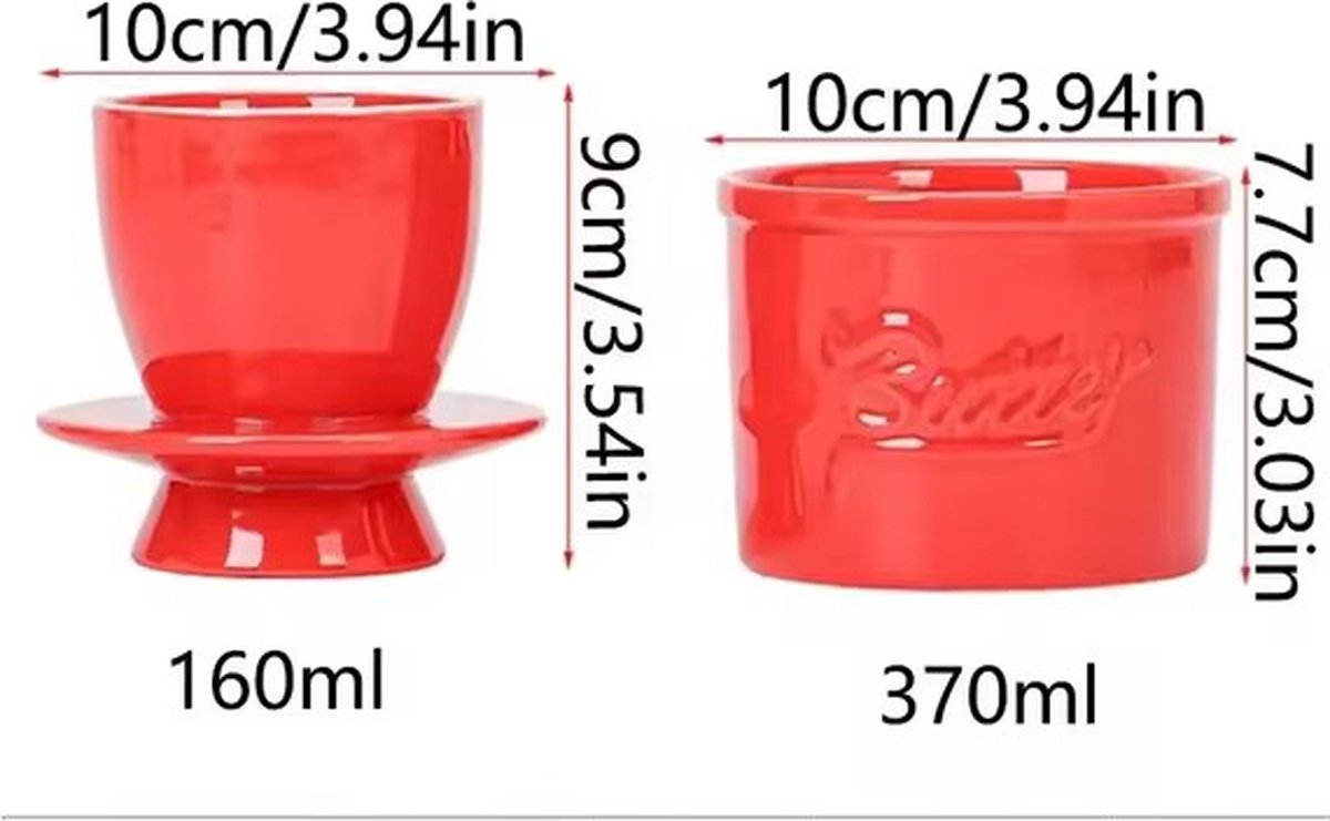 Red Butter Dish - Butter Dish - Water-Cooled Butter Dish with Water Line - Ceramic Butter Dome for Spreading Butter - Christmas Gift for the Kitchen - Kitchen Baby Clothing Accessories - Kitchen Tools