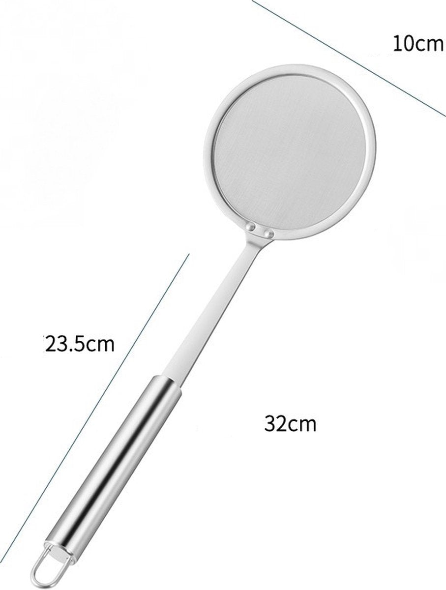 Set of 2 hanging skimmers with handle, Kitchen Tools, silver, 32 cm, stainless steel