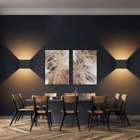 Rechargeable wall light with remote control - 5W - Three colors - Dimmable - Night light - Cordless - Battery-operated wall lamp - Suitable for indoor and outdoor use - Black