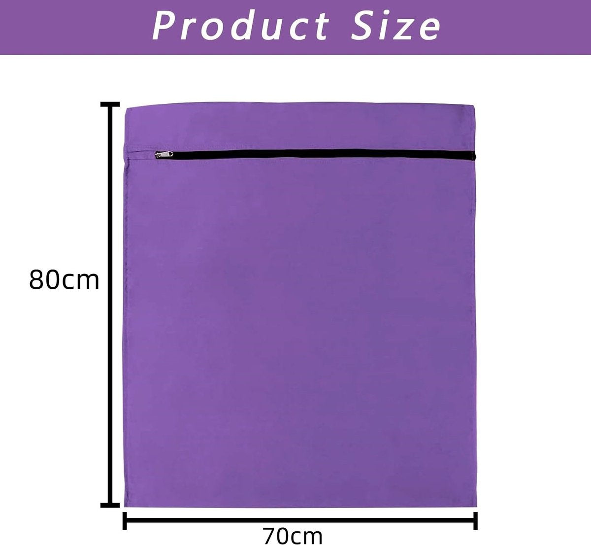Pet Laundry Bags - Polyester Twill Laundry Bags - Large Zippered Laundry Bags - Prevents Pet Hair from Clogging Laundry Bags - Washing Machine Safe, 70 x 80 cm, Laundry Bag for Dogs, Cats, and Rabbits (Purple) - L