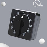 Kitchen Timer - Analog Kitchen Timer - Mechanical Kitchen Timer - 60 Minutes - Kitchen Gadget - Timer - Cooking Timer - Kitchen Tool - Suitable for Baking, Pastry, Cooking Eggs - Black
