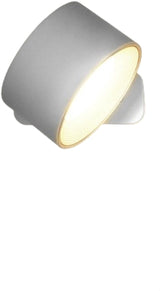 LED indoor wall light with battery, 1 piece, touch control, 3 brightness levels, 360° rotation, suitable for living room, bedroom, stairs, hallway, wireless wall light, white