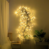 Beautiful LED Vine Branch Wall Light - 2 meters Long, 144 LED Lights - Suitable for Indoor and Outdoor Use - 8 Lighting Modes - Flexible and Decorative - Brown
