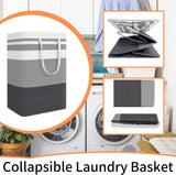 Foldable laundry basket - Large capacity laundry bag - Laundry basket with handles - Laundry hamper for dirty laundry - Suitable for bedroom, bathroom, dormitory