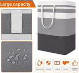 Foldable laundry basket - Large capacity laundry bag - Laundry basket with handles - Laundry hamper for dirty laundry - Suitable for bedroom, bathroom, dormitory