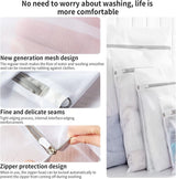 Set of 3 Mesh Laundry Bags - Large Bags - Delicate Clothes - Perfect for Washing Machines - Jackets - Jeans - 60 x 60 cm - Household Accessory