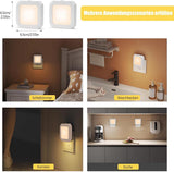 Night light - Night light plug - Adult night light - LED night light - With sliding dimming position - Suitable for bedrooms and staircases - For babies, adults, and children (pack of 2)